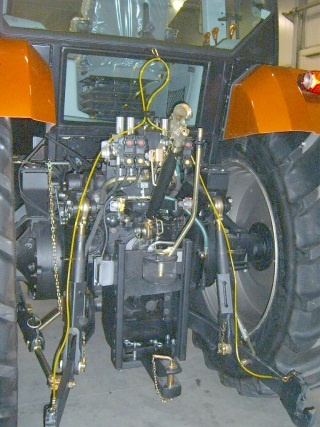 Detail des Traktors